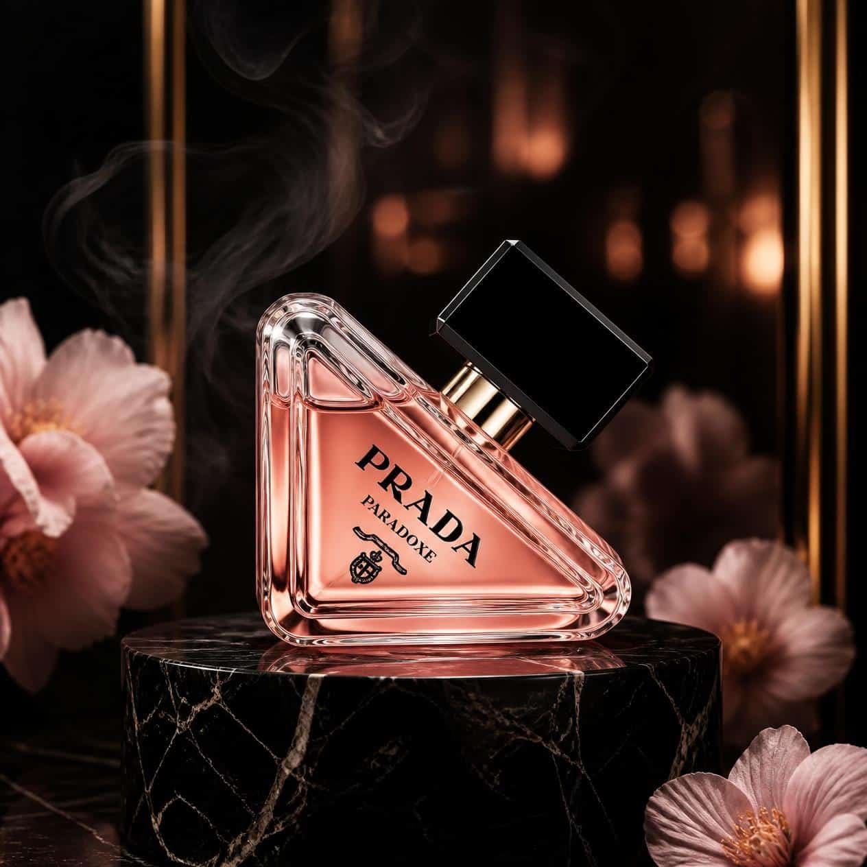 Prada Paradoxe perfume bottle in a luxury